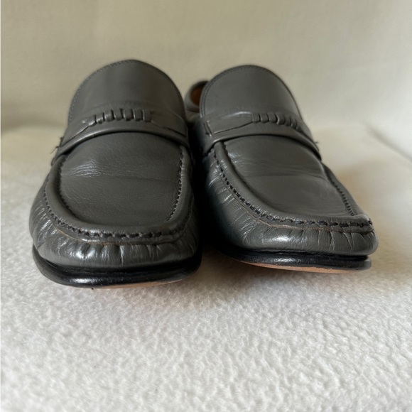 Freeman Size 7 1/2 Gray Leather Mens Dress Shoes - Picture 14 of 16